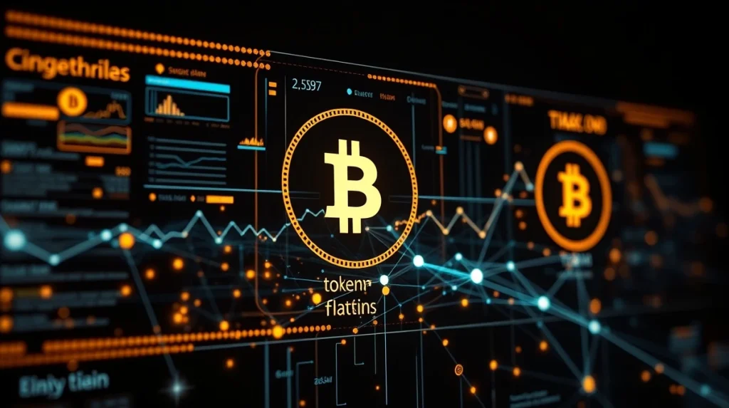 Editorial image of digital tokens and blockchain visualization for Pepeto presale news.