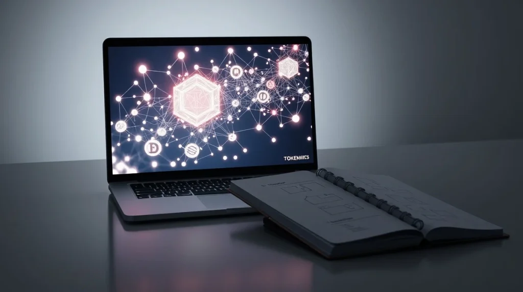 Analytical workspace showing blockchain token and presale investment research.