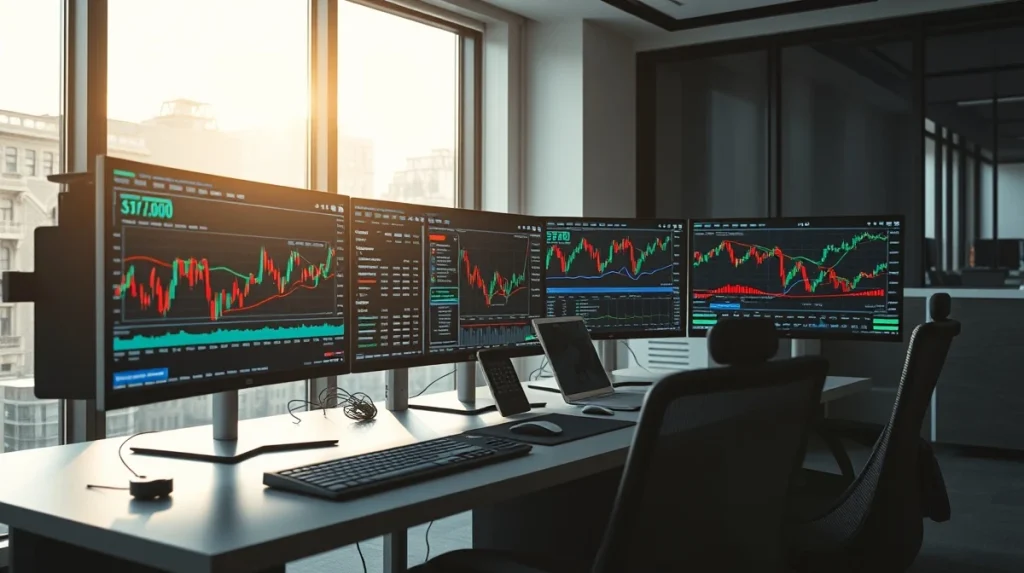 Cryptocurrency trading desk showing blockchain data and price charts for Pepeto, XRP, and Cardano.