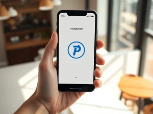 Pi Network price prediction analysis showing smartphone mining app with potential $0.75 valuation target.