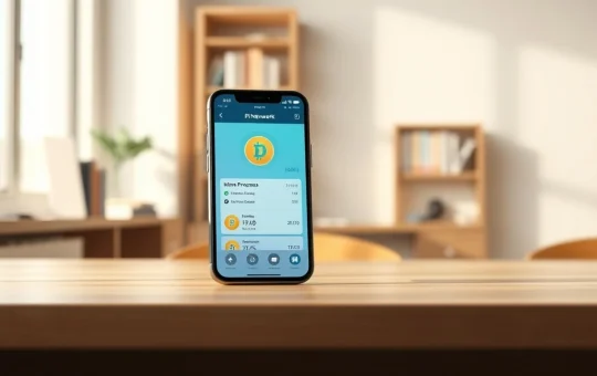 Pi Network mobile app interface showing latest update features and mining progress indicators