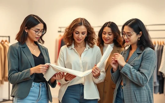 PrettyFancyNow customers examining quality affordable fashion in a modern retail setting