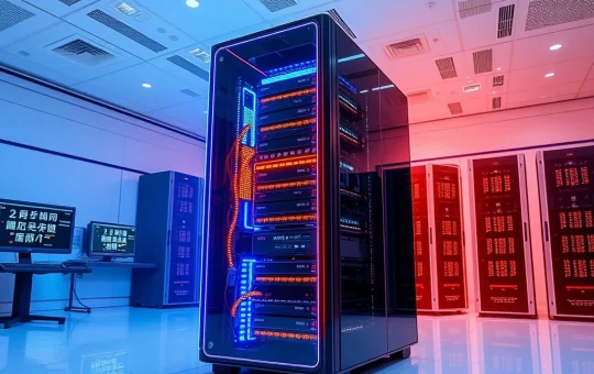 Progmat Avalanche migration visualized in a Tokyo financial data center, representing the $2 billion infrastructure shift.