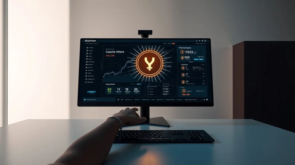 Digital interface showing Rainbowe 7F token presale analytics and blockchain data visualization.