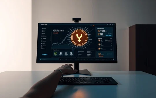 Digital interface showing Rainbowe 7F token presale analytics and blockchain data visualization.