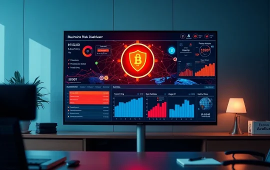 Digital risk infrastructure dashboard for crypto presale security analysis on a monitor.