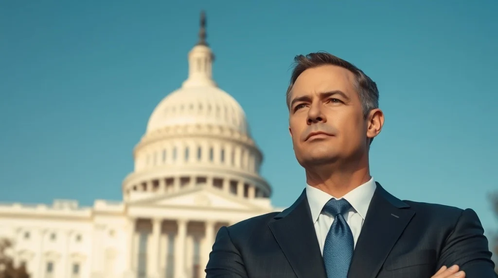 Ripple CEO Brad Garlinghouse outside US Capitol discussing CLARITY Act cryptocurrency legislation