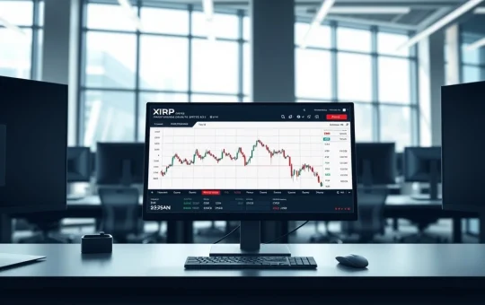 Ripple XRP futures trading interface on Coinbase institutional platform showing cryptocurrency derivatives data