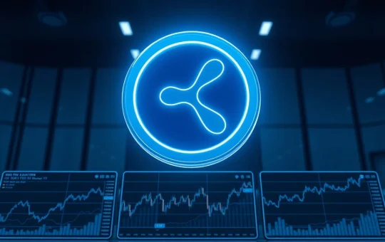 Ripple XRP token price prediction analysis with market dashboard showing cryptocurrency forecasts