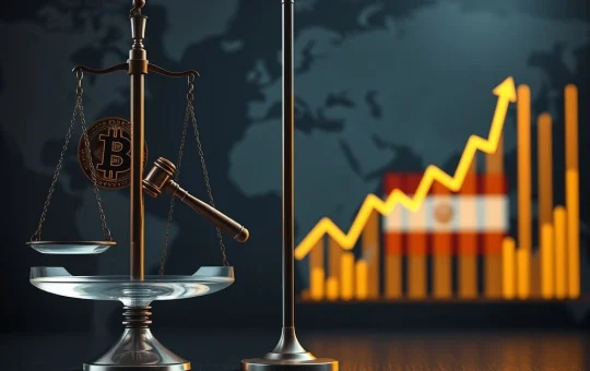 Symbolic image representing Russia's cryptocurrency confiscation law and Iran's growing $7.78 billion digital asset ecosystem.