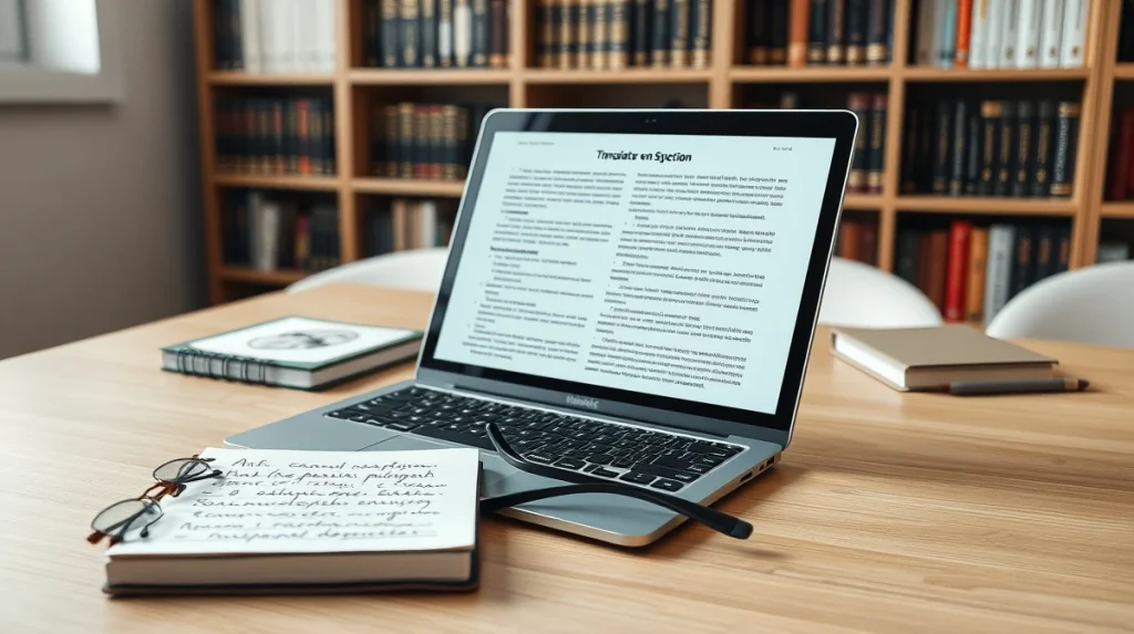 Professional Russian language translation workspace with bilingual documents and reference materials.