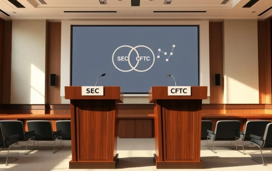 SEC and CFTC harmonization details for cryptocurrency regulation in a Washington hearing room.