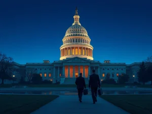 US Capitol during Senate cryptocurrency legislation debate on CLARITY Act