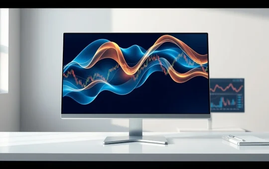 Cryptocurrency market analysis showing Shiba Inu and Taurox token developments on trading desk monitors.