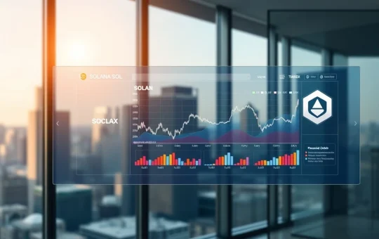 Data dashboard analyzing Solana ETF performance and Taurox AI hedge fund returns in 2026 cryptocurrency markets