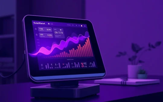 Solana Payments Hub launch with $2 trillion in stablecoin transfers shown on a modern financial interface.