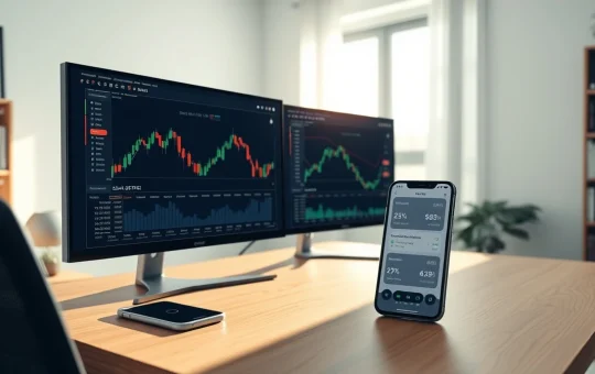 Professional cryptocurrency trading setup analyzing Solana and DeFi market data for investment decisions