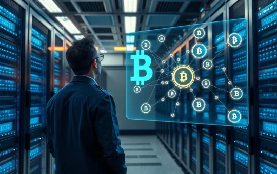 Modern data center infrastructure supporting blockchain and crypto project development.