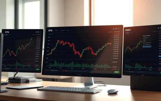 Analysis of cryptocurrency price divergence showing Stargate decline versus Ondo and Canton gains in March 2026.