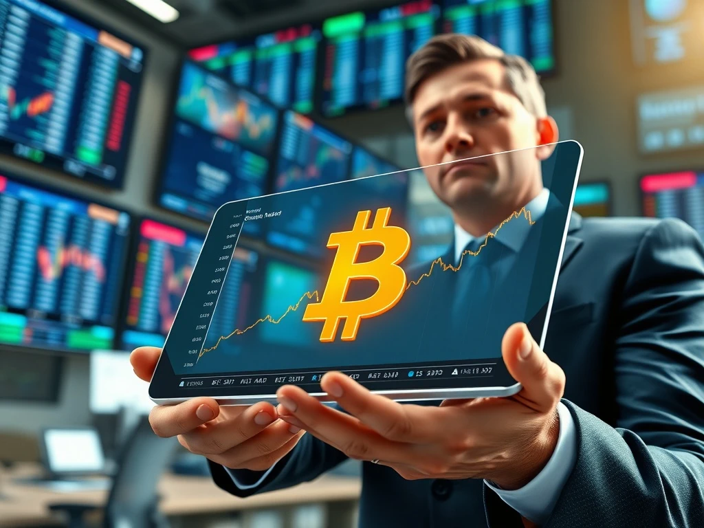 Investment strategy executing a $1.28 billion Bitcoin purchase on a digital trading interface.
