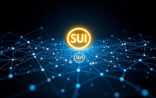 Sui blockchain network visualization for SUI cryptocurrency price prediction analysis