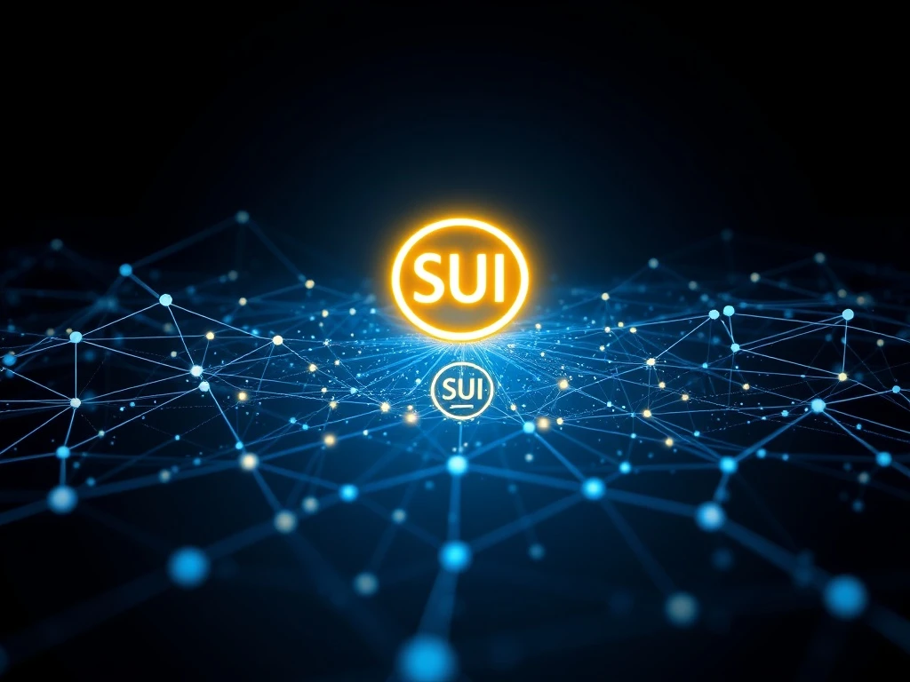 Sui blockchain network visualization for SUI cryptocurrency price prediction analysis