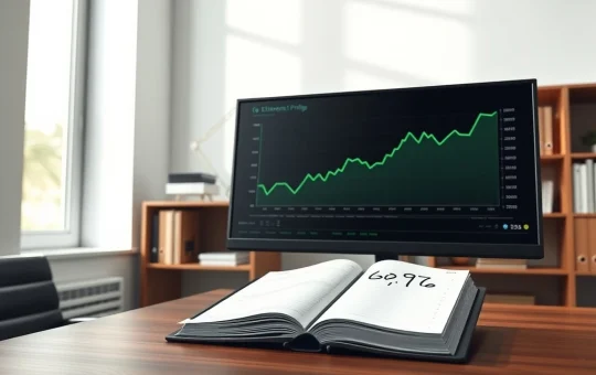 Tom Lee Bitmine 60,976 ETH purchase shown on financial monitor with ledger in professional office setting.