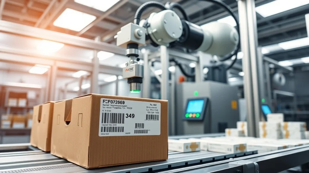 Pharmaceutical track and trace solutions in action on an automated packaging line for supply chain security.