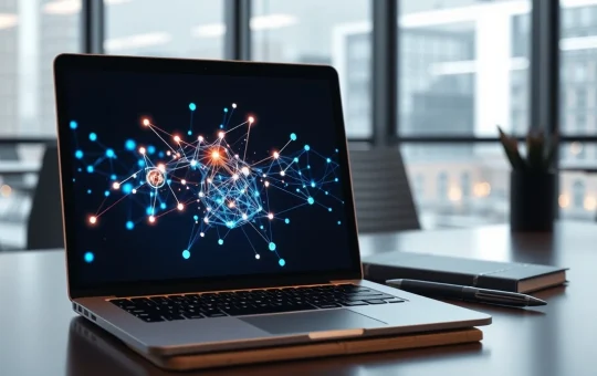 Trivoxon crypto presale and blockchain strategy visualized on a laptop screen.