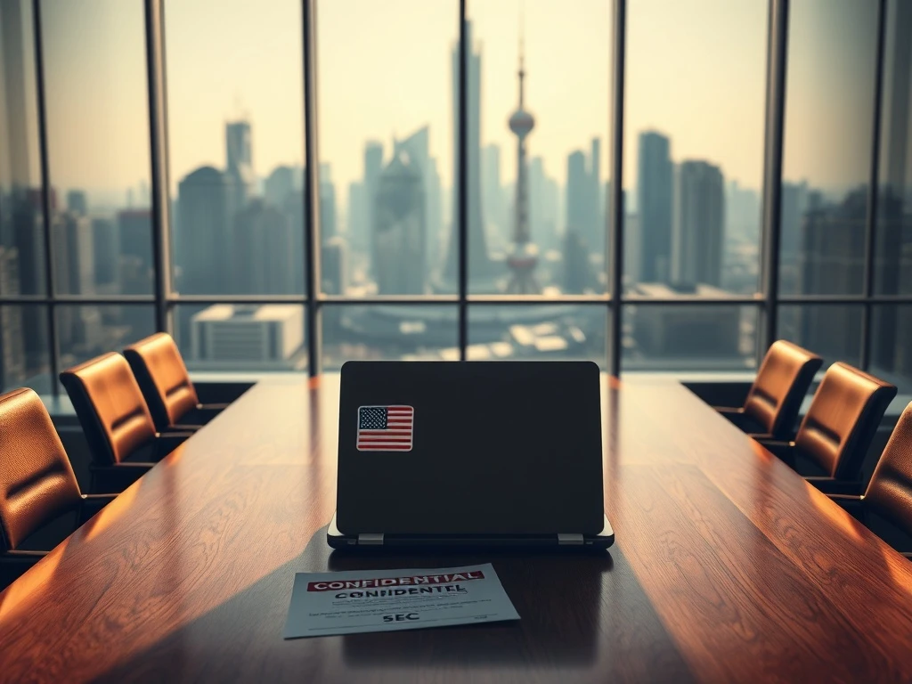 US SEC investigation into Trump-linked Dominari Holdings over Chinese stock listings in corporate boardroom.