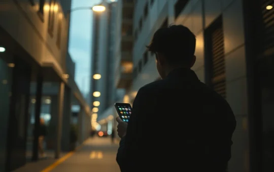 Scene depicting the tense aftermath of a violent crypto robbery targeting a high-value holder for their stablecoin wallet.