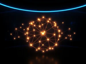 Conceptual visualization of the EIP-8141 blockchain network upgrade announced by Vitalik Buterin