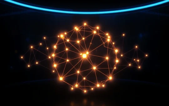 Conceptual visualization of the EIP-8141 blockchain network upgrade announced by Vitalik Buterin