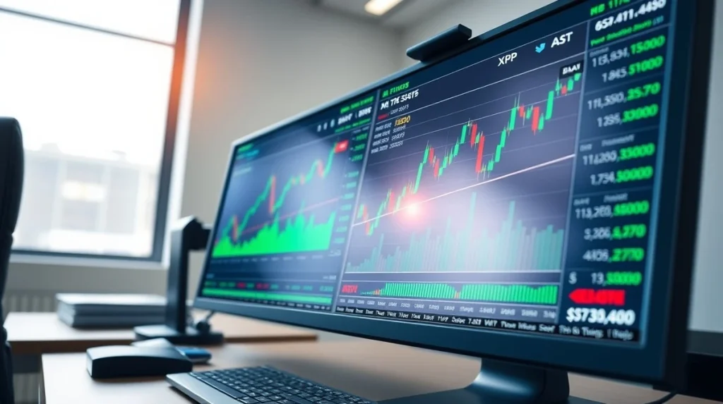 Trading terminal screen showing XRP price charts and surging derivatives data ahead of SEC ETF decision.