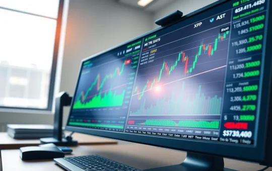 Trading terminal screen showing XRP price charts and surging derivatives data ahead of SEC ETF decision.