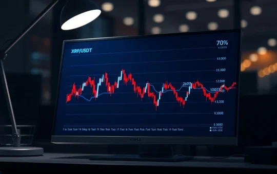 Analysis of XRP price chart and extreme negative funding rates on Binance cryptocurrency exchange.