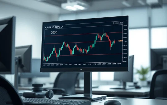 XRP price prediction analysis chart showing critical Fibonacci retracement levels between $1.30 and $1.05 on trading terminal