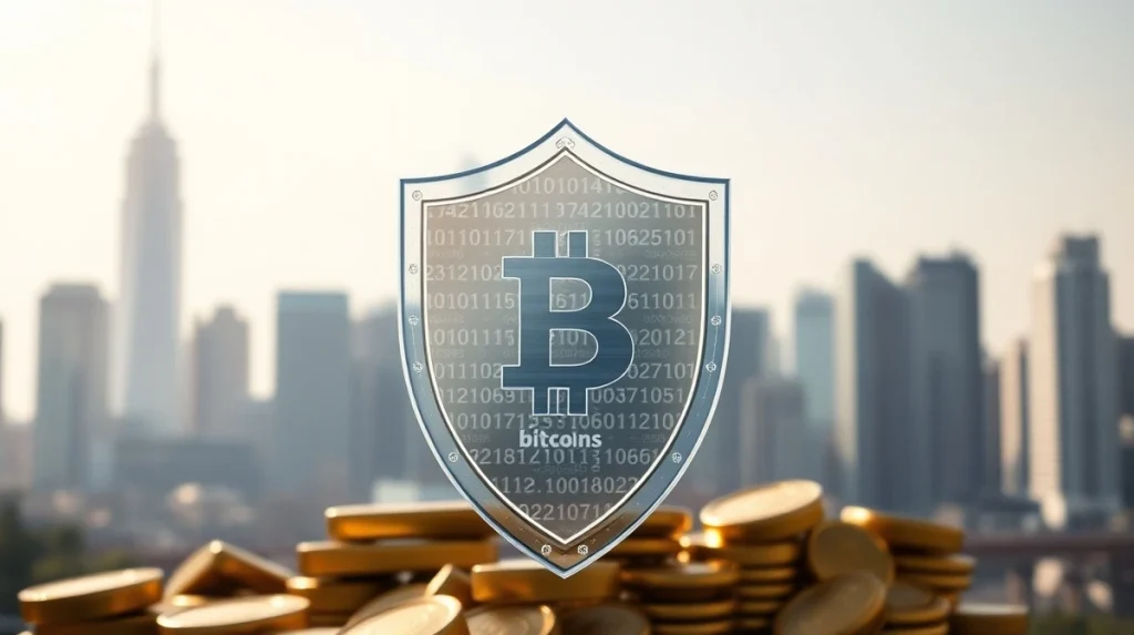 Zcash privacy technology represented as shield protecting Bitcoin and gold market assets