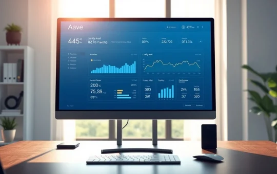 Analyst reviewing Aave DeFi protocol data for price prediction and market forecast.