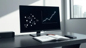 Analytical comparison of the BFX crypto presale and Polkadot network data on a computer screen.