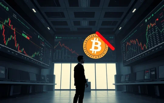 Bitcoin analyst prediction of Bitcoin supporter's death shown on trading floor monitors
