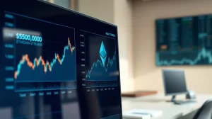 Cryptocurrency trading terminal showing Bitcoin, Ethereum and LILPEPE price charts during market consolidation period