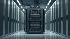 Industrial Bitcoin mining rig during a period of declining network difficulty and miner activity.