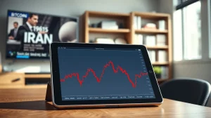 Bitcoin price chart analysis during Iran geopolitical tensions in 2026.