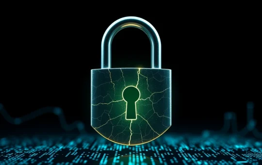 Concept of Bitcoin's quantum computing security and the debate over cryptographic defense strategies.