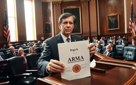 Senator Begich presents the Bitcoin Reserve Bill now called ARMA in a Senate hearing room.
