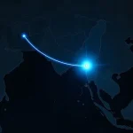 Conceptual map showing Bitcoin as a potential financial conduit for Taiwan in geopolitical conflict.