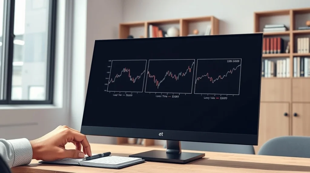 Trader analyzing cryptocurrency charts showing Pepe, Hyperliquid, and BlockDAG market trends in April 2026.