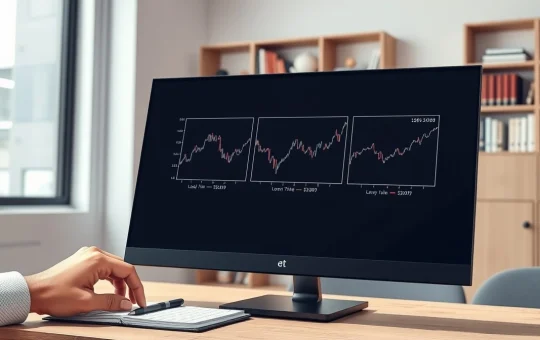 Trader analyzing cryptocurrency charts showing Pepe, Hyperliquid, and BlockDAG market trends in April 2026.