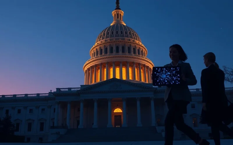 US Capitol building representing congressional cryptocurrency investment disclosures and financial transparency.